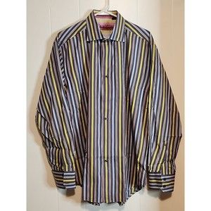 Robert Graham Striped Long Sleeve Shirt Size L